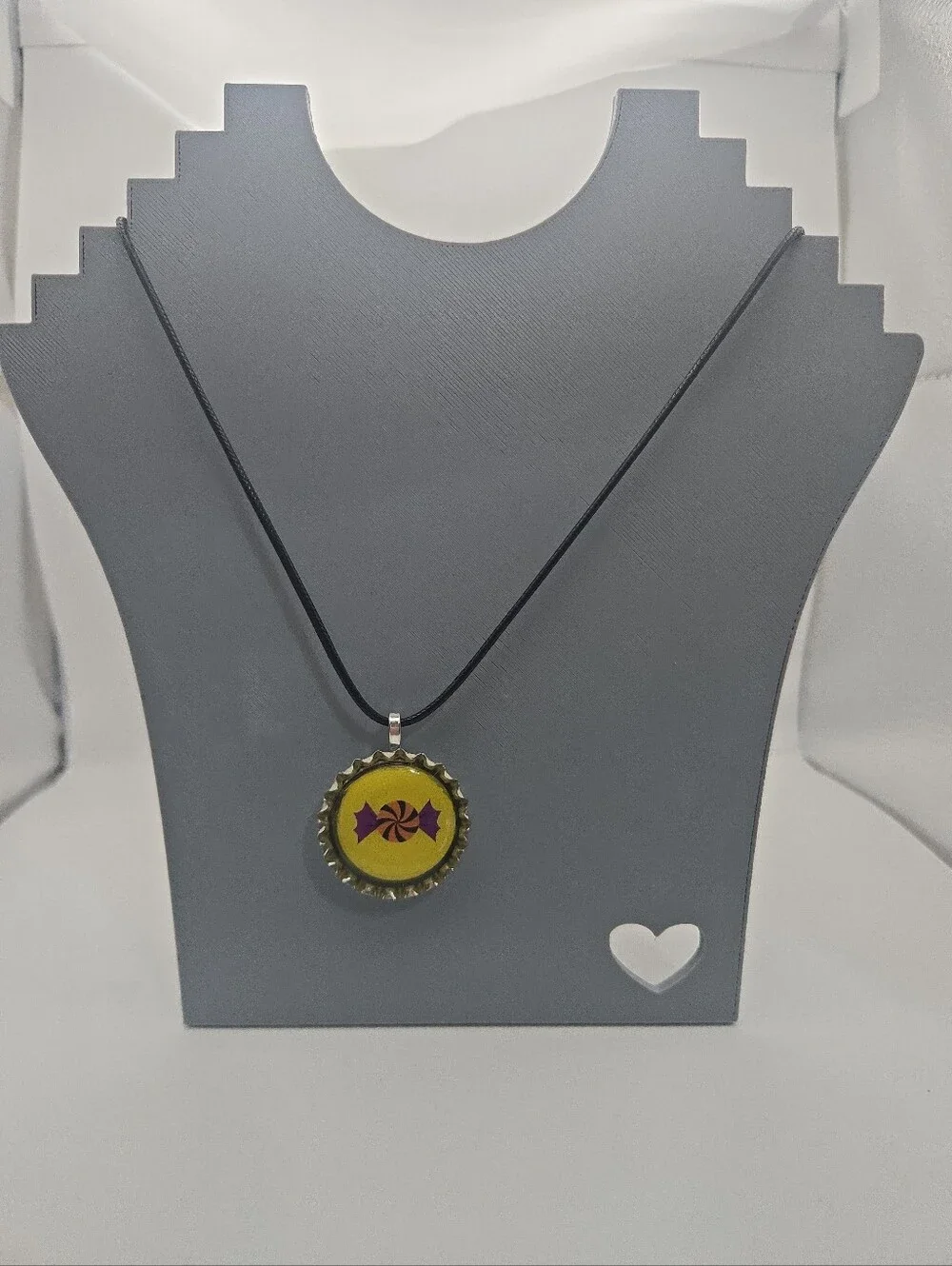 Handmade Halloween Candy Bottle Cap Necklace